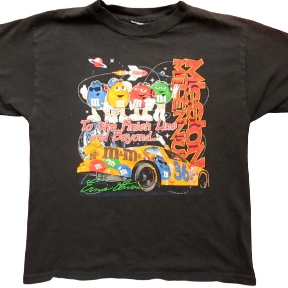 Winston Cup Vintage Women's T-shirt XS S 1990s Ernie Irvin #36 M&M's 1998 Black - Picture 3 of 10